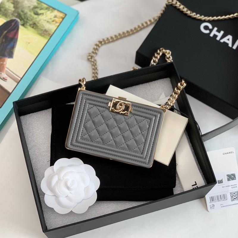 Chanel Chain Package A99178 Gold buckle gray